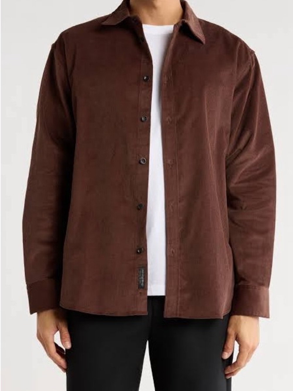 Rag & Bone EspressBrown Corduroy Button Down Long Sleeve Shirt Size XL
